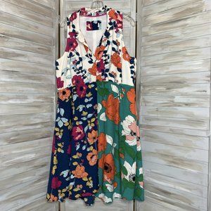Anthropologie Dress Dinah Flowers Floral Summer Dress, Size 12